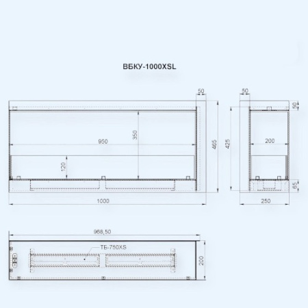 BFP-P1000LC left corner (1628073) Firelight Биокамин угловой встраиваемый